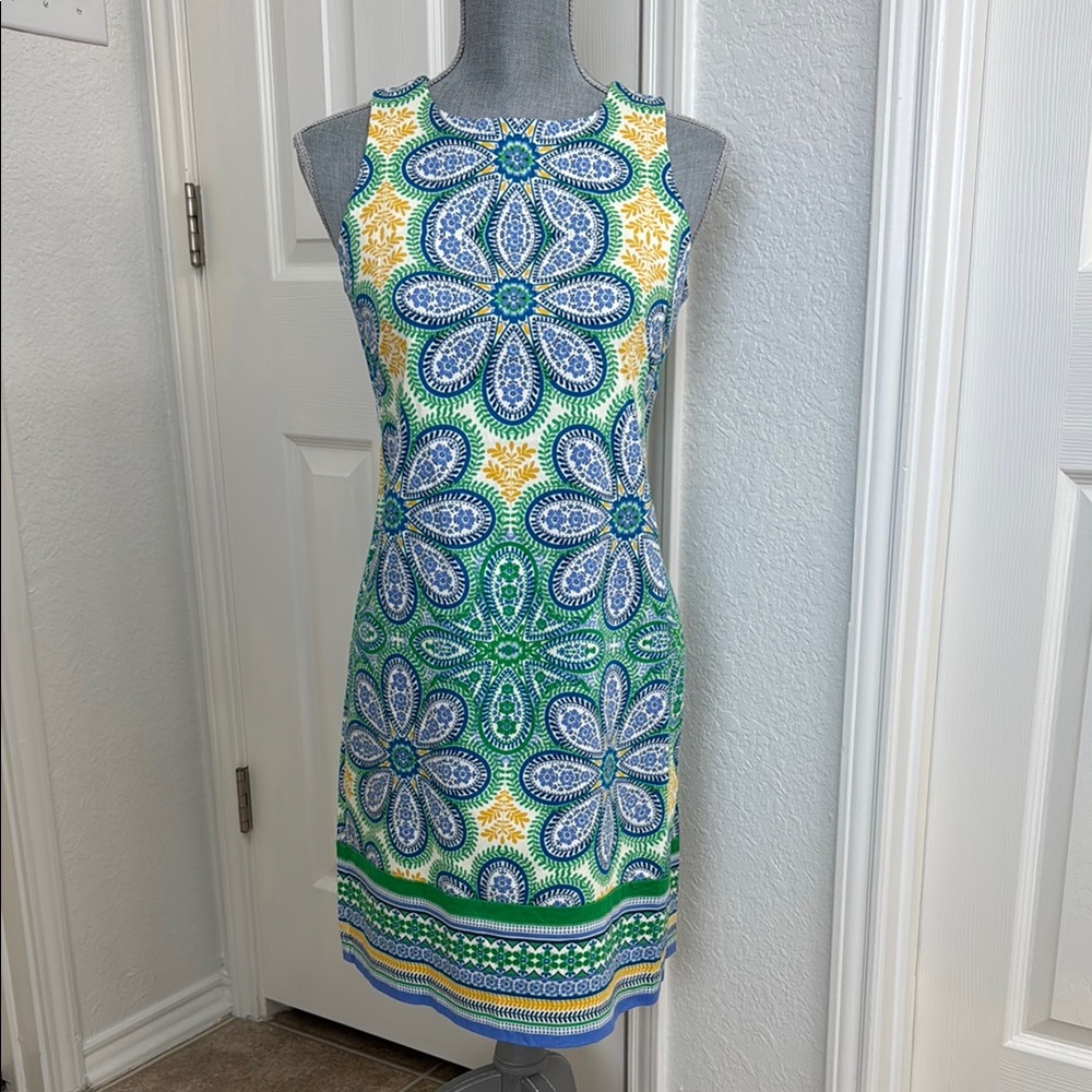 Multicolor Sleeveless Patterned Dress